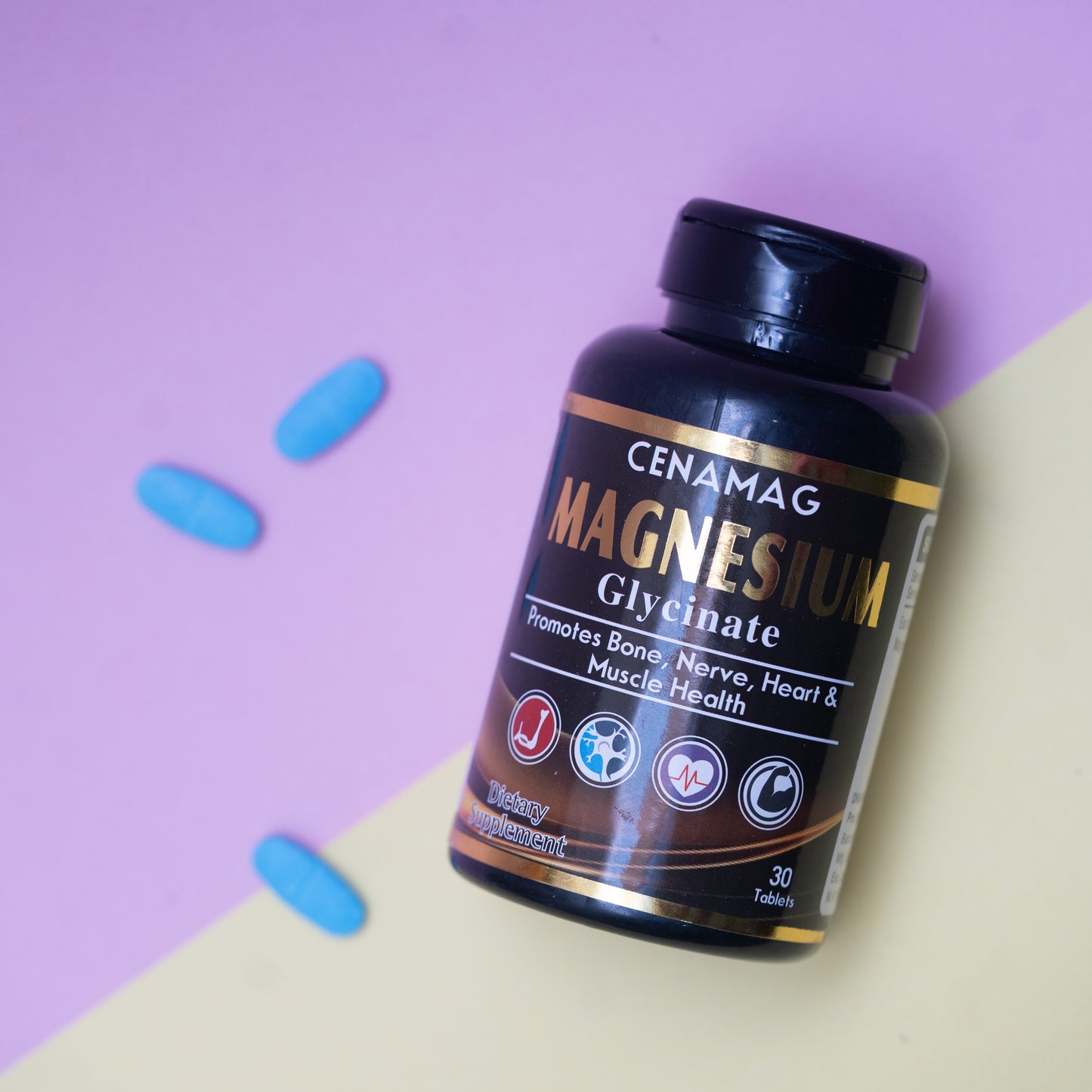 CENAMAG Magnesium Glycinate 500mg β Bundle (2 Packs, 10% Off)