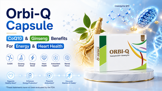 Orbi-Q Capsule CoQ10 and Ginseng benefits for energy and heart health