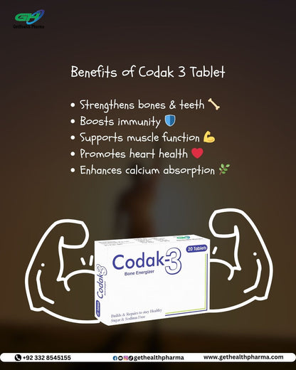 Codak-3 Tablet : Best Calcium Supplement
