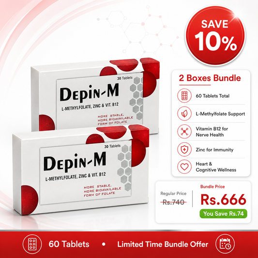 Depin M Tablet – Folate, Zinc & B12 Bundle (2 Packs, 10% Off)