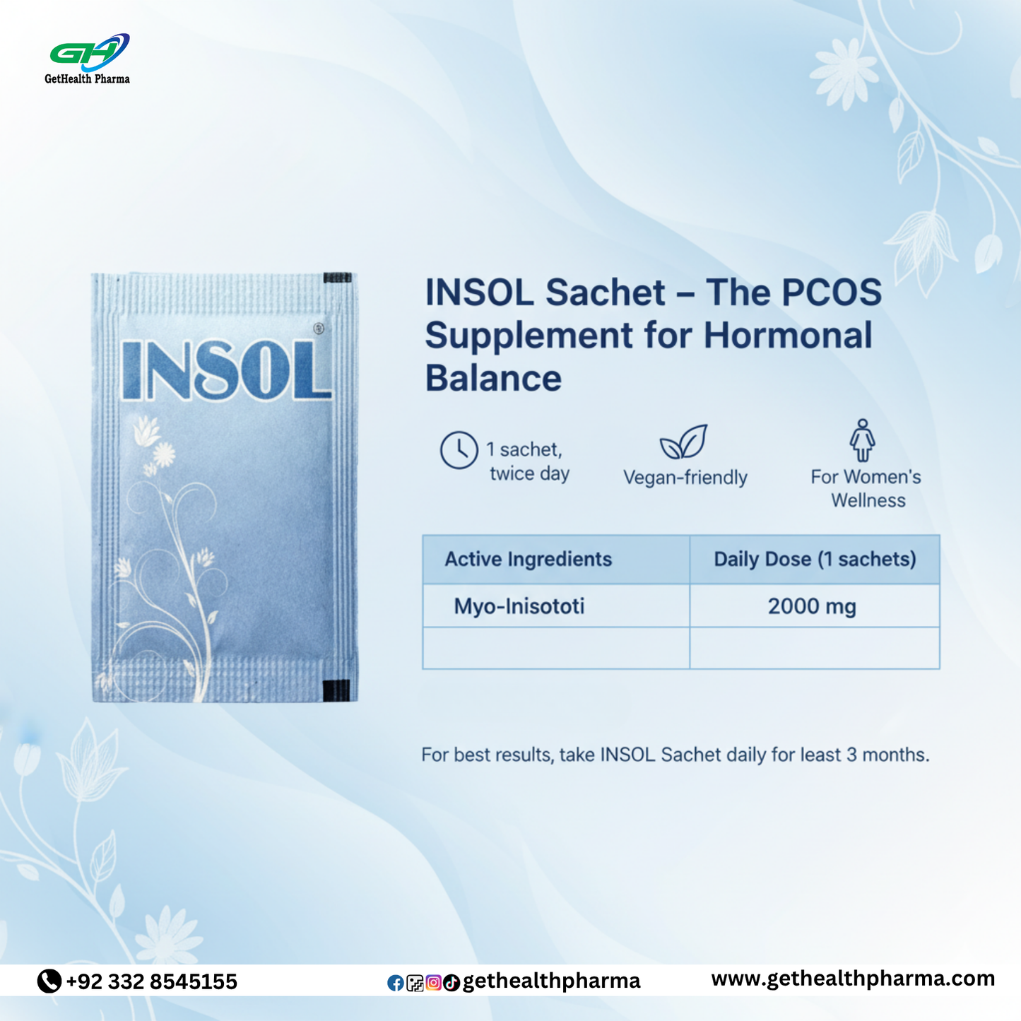 Insol Sachet PCOS Supplement In Pakistan